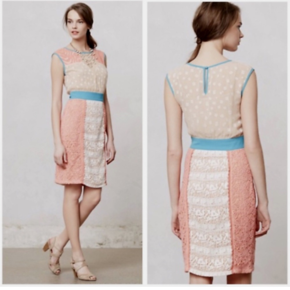 Anthropologie Ephemere Dress By Champagne & Strawberry